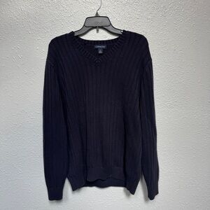 Lands' End Men's Navy Blue Sweater
